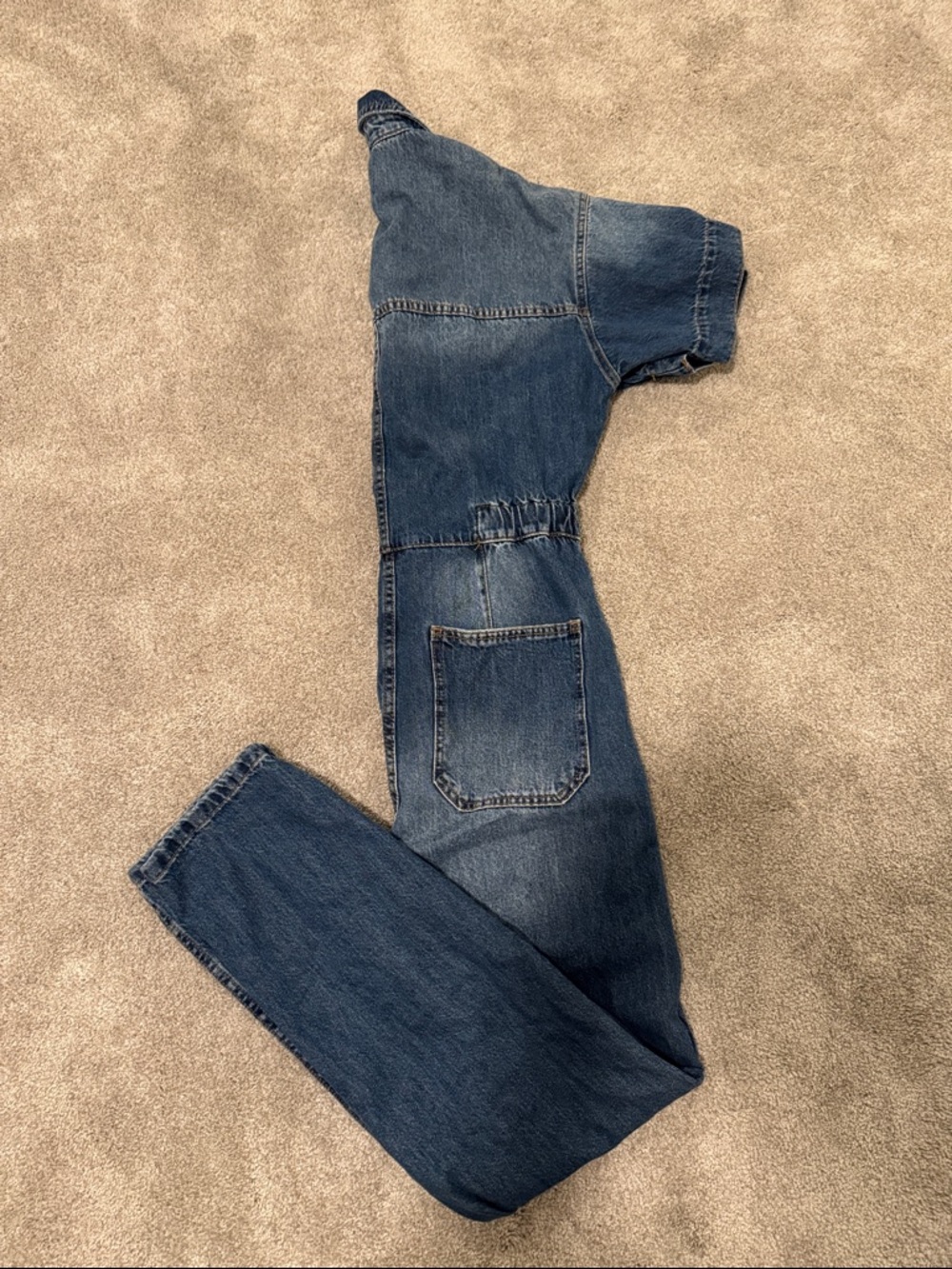 Women’s free people Blue Denim One-Piece Jumpsuit - Picture 3 of 3